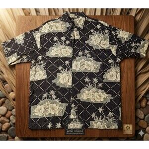 Vintage Pierre Cardin Rayon Shirt Men’s L Made in Korea 90s Floral Aloha